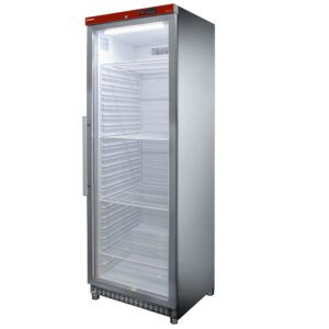 Diamond Europe - Armoire frigorifique - porte vitrée - ventilée - 400 Lit. acier inox +