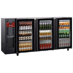 Diamond Europe - Refroidisseur de bouteilles- noir- 3 portes vitrées- 579 litres
