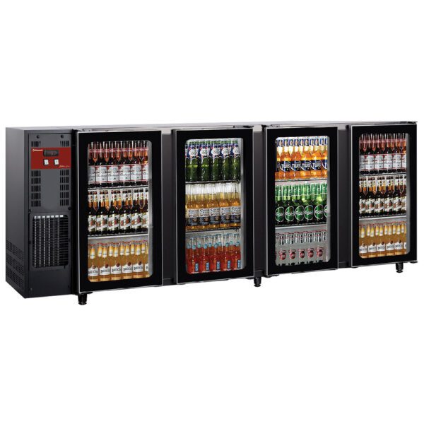Diamond Europe - Refroidisseur de bouteilles- noir- 4 portes vitrées- 783 Lt.