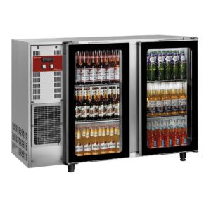 Diamond Europe - Refroidisseur de bouteilles- acier inox- 2 portes vitrées- 375 Lt.
