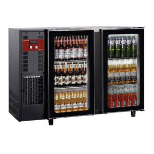 Diamond Europe - Refroidisseur de bouteilles- noir- 2 portes vitrées- 375 litres