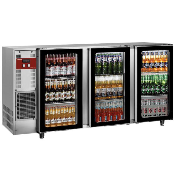 Diamond Europe - Refroidisseur de bouteilles- acier inox- 3 portes vitrées- 579 Lt.