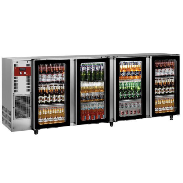 Diamond Europe - Refroidisseur de bouteilles- acier inox- 4 portes vitrées- 783 Lt.