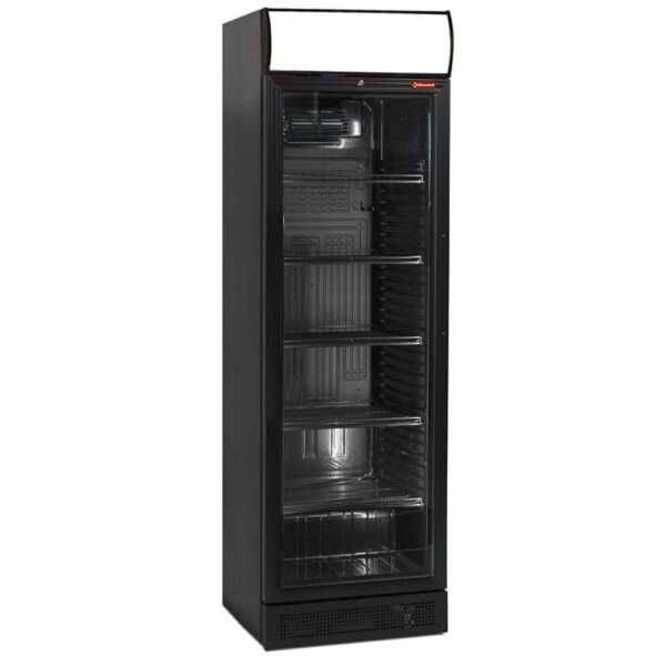 Diamond Europe - Vitrine vent.T° positive 380 lit- noire- avec caisson lumineux